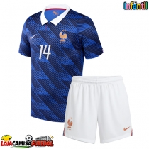 Camisa de Futebol França Adrien Rabiot #14 Equipamento Principal Infantil Mundo 2026 Manga Curta (+ Calças curtas)